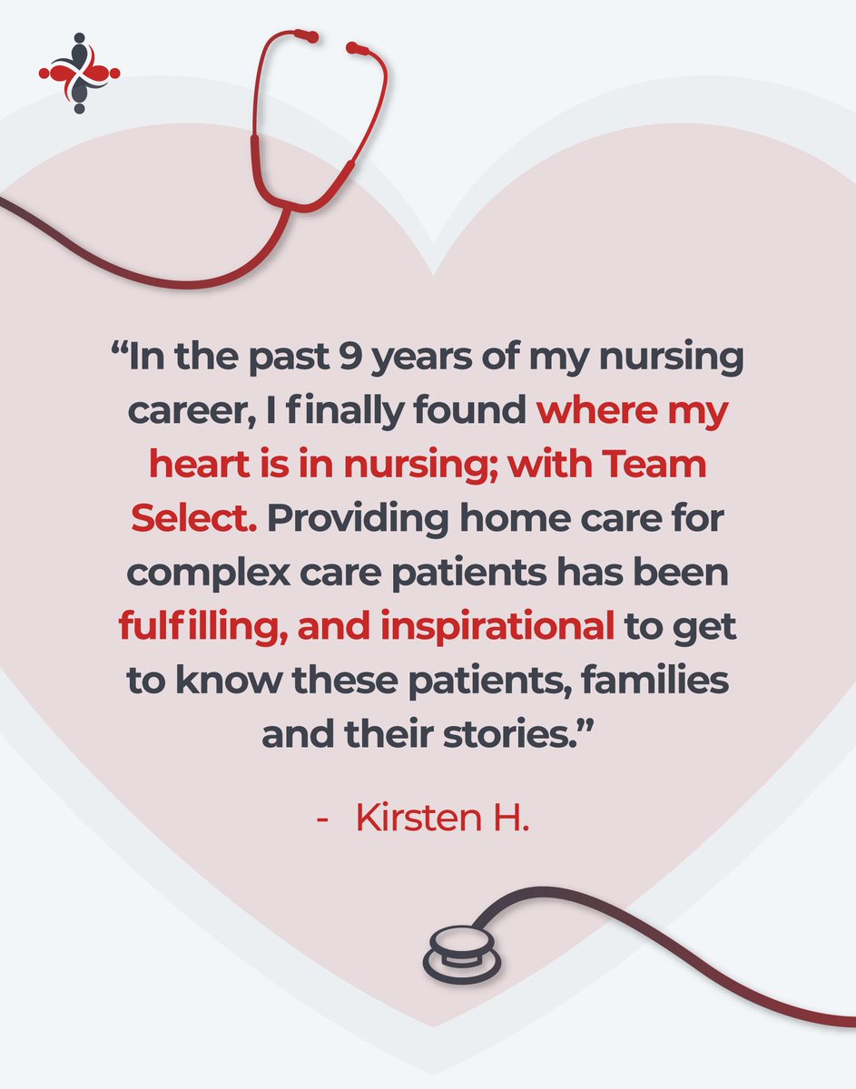 teamselecthh's tweet photo. As Nurses Month comes to an end, celebrating nurses at Team Select does not stop.

If these stories resonate with you, take the next step and turn your purpose into impact with Team Select: https://t.co/iP8O94xZxo

#TeamSelectDifference #NursesMonth2026 #PDN #LVN #RN #LPN https://t.co/cjjN6yfYDd