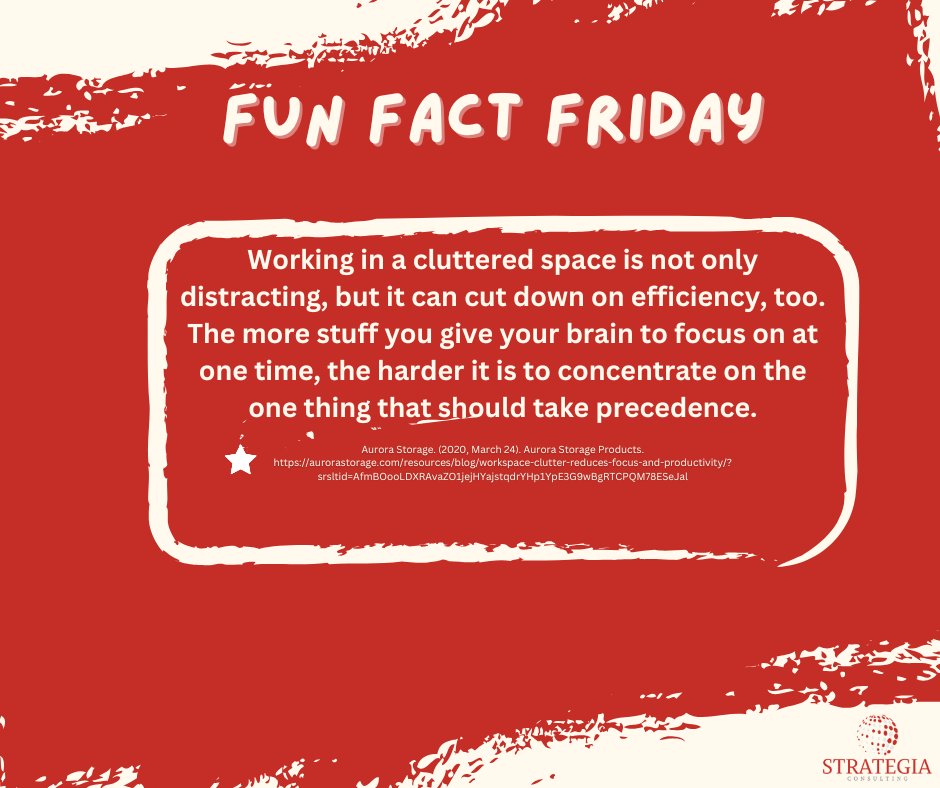 TeamStrategia's tweet photo. Your environment impacts your efficiency. Reduce the clutter and give your mind room to work.  #ProductivityTips #WorkEfficiency https://t.co/jTtlpe9gHO