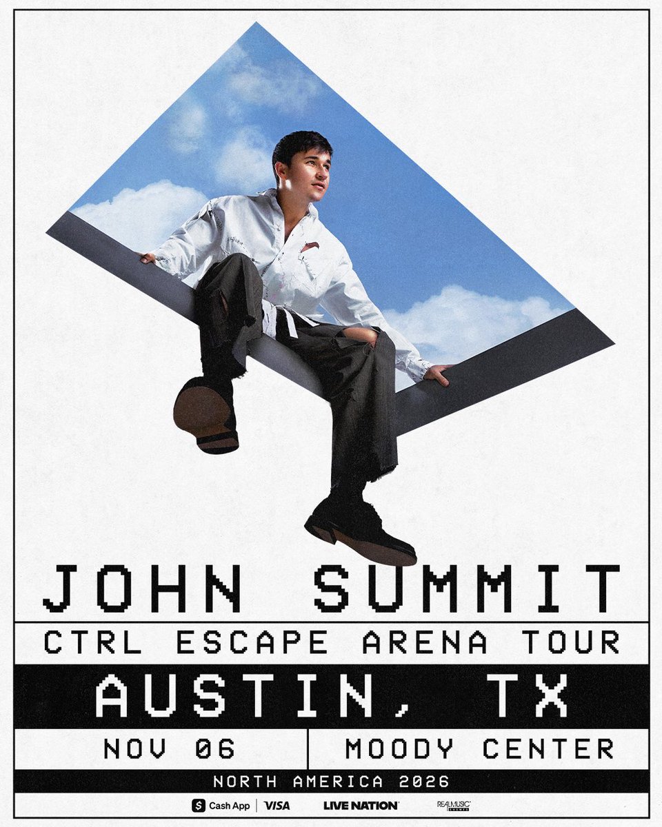 RealMusicEvents's tweet photo. JOHN SUMMIT 🙌 CTRL ESCAPE ARENA TOUR is coming to Moody Center ATX on Nov 6th! 

Tickets on sale now ➡️ https://t.co/LHXfvJNbCy https://t.co/s3o01ZWMJb