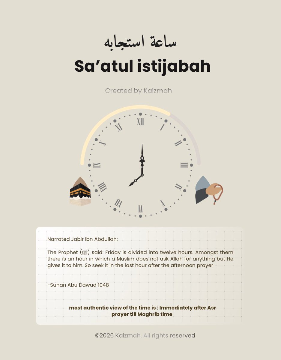 fvdimah's tweet photo. Let’s not forget the hour. Make du’a during this time. https://t.co/AQwru7McSO