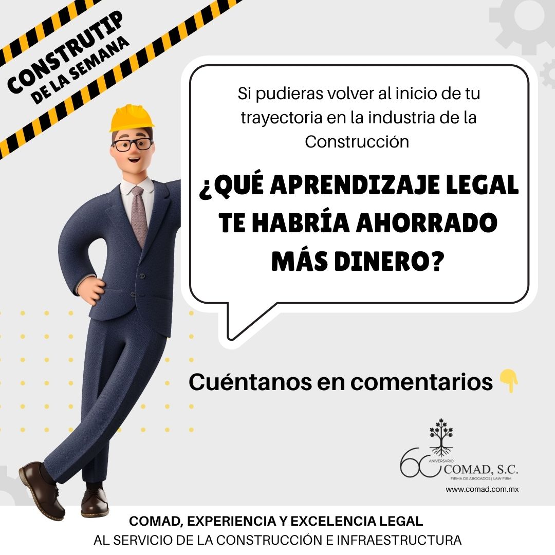ComadSC's tweet photo. ¿Qué aprendizaje legal te habría ahorrado más dinero en #Construcción?

Cuéntanos 👇

@CMIC_Nacional @CICMoficial
@comadsc @rhernandezcomad
#DerechoDeLaConstrucción #ConstructionLaw #Ingeniería #BoutiqueLawFirm https://t.co/XlgMAbjRHT