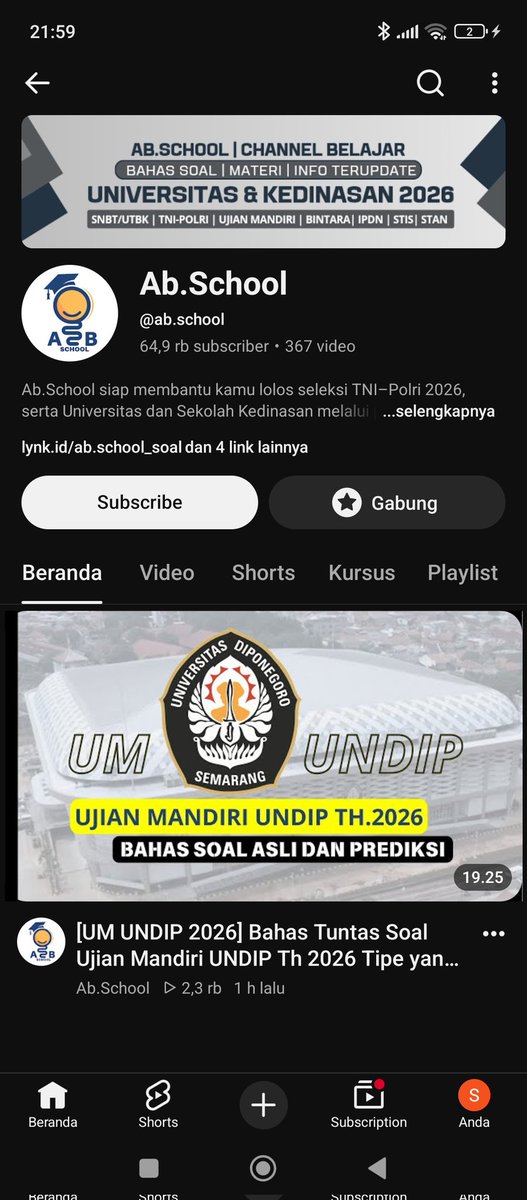 otwfiaui's tweet photo. 3. YT!
Banyak bgt channel yang bahas UM Undip. Beberapa channel yg aku pake:
Selebihnya kalian tinggal explore aja. https://t.co/GdFETZh4L8