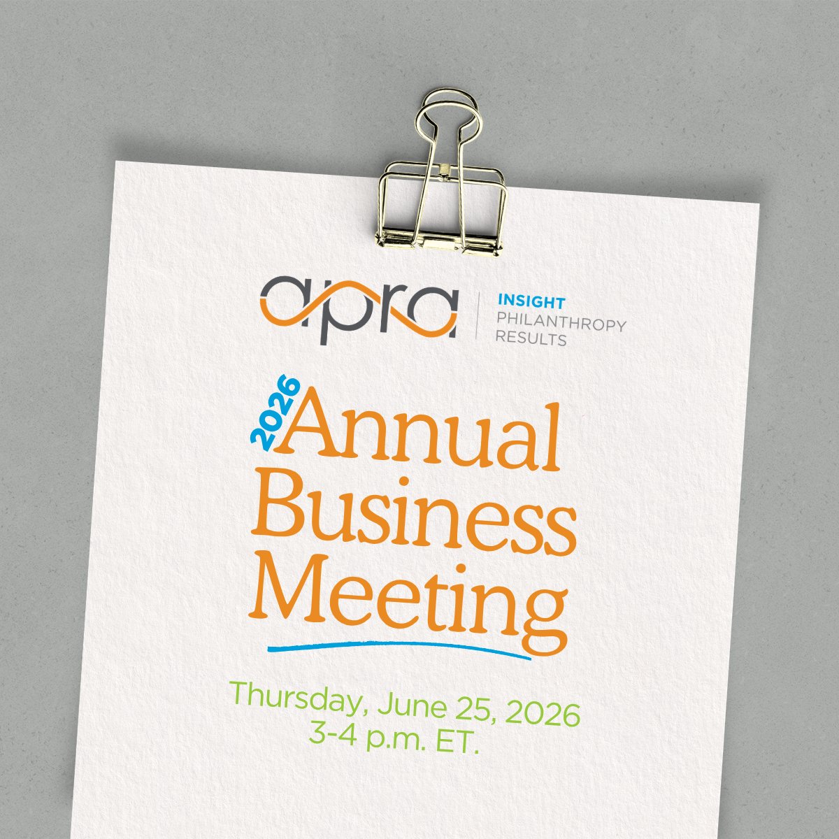Apra_HQ's tweet photo. The 2026 Apra Annual Business Meeting takes place virtually on Thursday, June 25, from 3-4 p.m. ET. Review the strategic health, financial standing and future direction of the prospect development field. Register today: https://t.co/HNnT1yeIdL https://t.co/oO5Ugwlu4Q