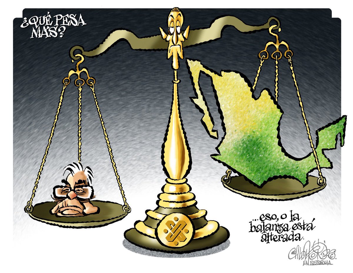 Reforma's tweet photo. ¿Qué pesa más?... Por @CartonCalderon en @Reforma https://t.co/UyokYOn6th