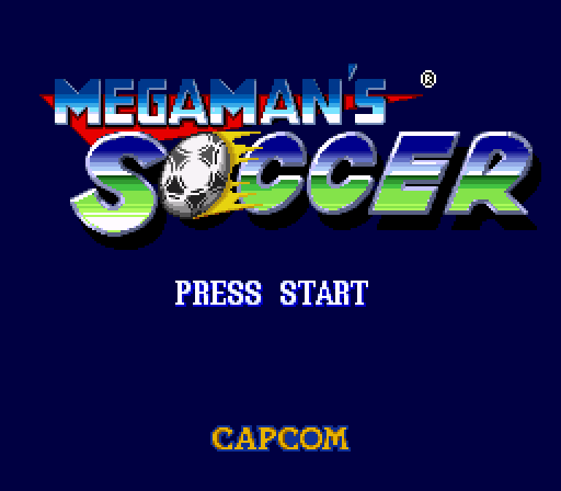 海外版「ロックマンズサッカー」のゲーム画面はこんな感じ。以前言及