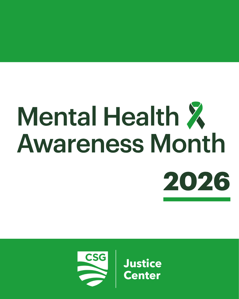 CSGJC's tweet photo. This #MentalHealthAwarenessMonth, we highlighted how states, communities & the justice system can safely connect more people to care—instead of resorting to incarceration. 

When that happens, our communities are safer & healthier.  

📥 Stay connected for more data, insights & solutions: https://t.co/t83yTPm6RS
