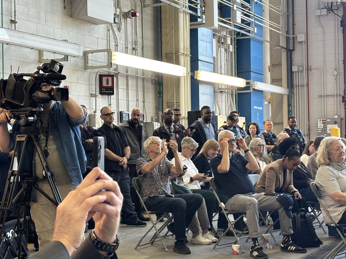 Adam_Giambrone's tweet photo. Proud to be in attendance at the renaming of the TTC Leslie Carhouse to the David R. Miller Carhouse. After 10 years, it is still at the heart of the TTC streetcar maintenance program done by TTC staff who keep Toronto Moving. https://t.co/UCYZ0eUSqC
