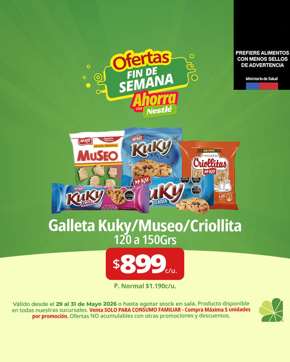 TuSupervecino's tweet photo. ¡Pssst, vecina! 🙊
¡Este fin de semana hay ahorro del bueno en #tusupervecino favorito! 😍
👀 Las ofertas en productos Nestlé están demasiado buenas para dejarlas pasar 💚 Ven a Trébol y aprovecha precios que alegrarán tu casa y el bolsillo 🍀✨

👉🏼Válidas hasta el 31/5/2026 🍀 https://t.co/xLXTRPeuLr