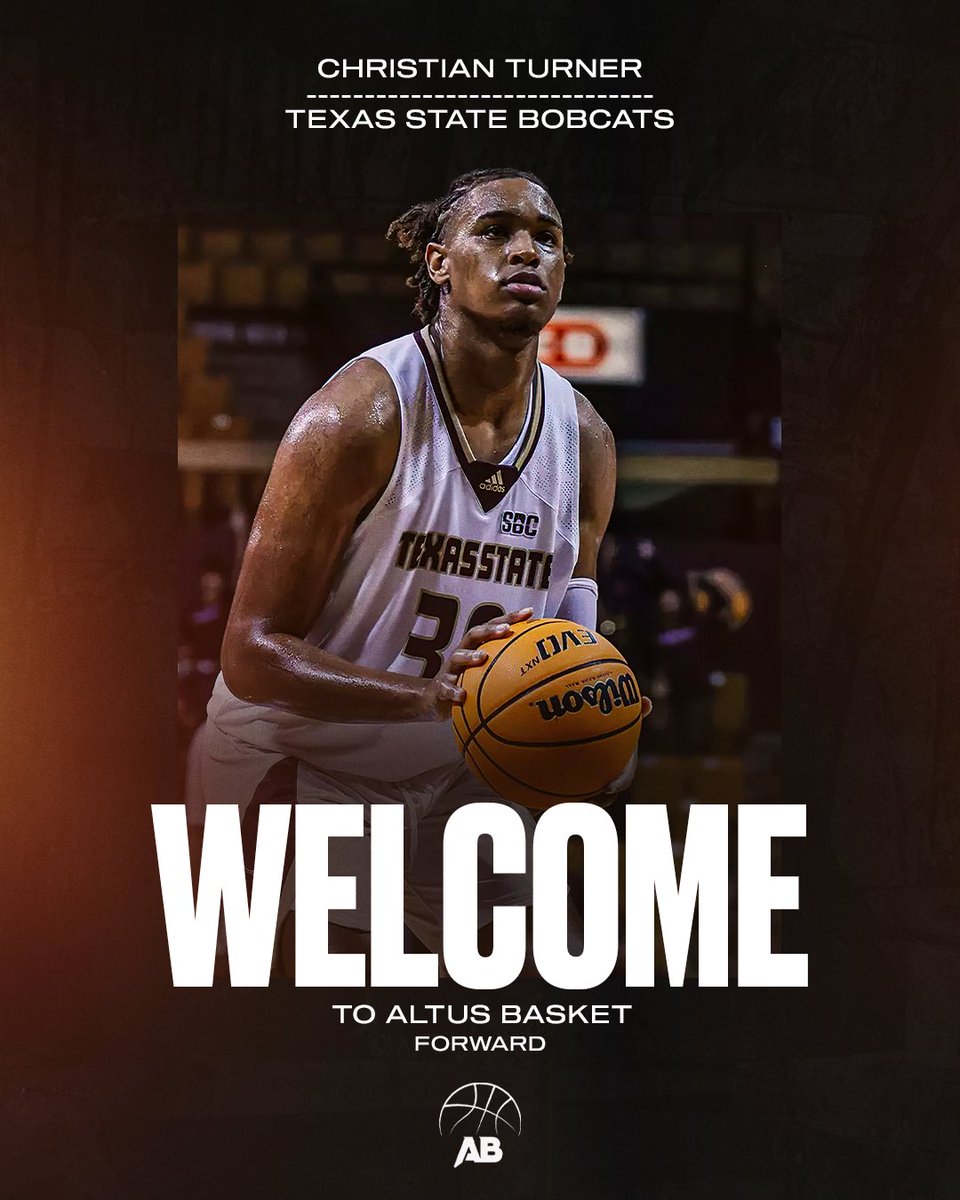 altusbasket's tweet photo. 🚨 Christian, welcome to the AltusBasket Family! 🚨

Another talented player is joining our agency, as Christian Turner is officially our new client!

He is a former player of the Texas State Bobcats and Troy Trojans, and we’re looking forward to great things in the future! 👀🔜 https://t.co/6FmXQZbQ4e