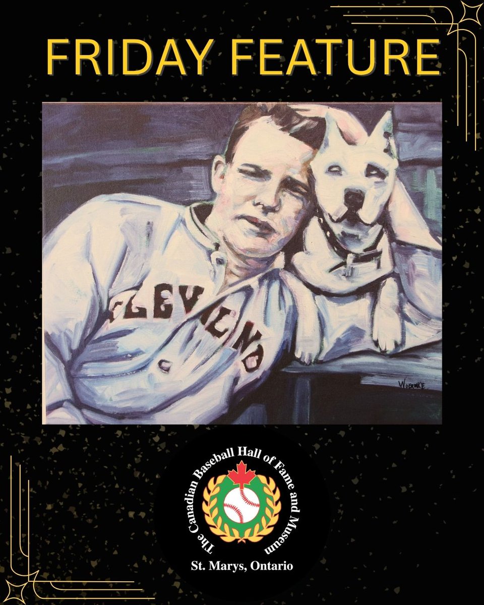 CDNBaseballHOF's tweet photo. Today’s #FridayFeature is for the dog lovers of the world 🐾
This @laurawoermke print portrays the Cleveland baseball duo, Jack Graney and bull terrier, Larry. Larry was the team’s mascot, spending time in the dugout during games and practices. While he was originally trainer, Doc White’s dog, Jack Graney spent a lot of time in the dugout with an injured shoulder in the 1912 season, and formed a deep bond with Larry.
The beautiful print, which is on display at the Canadian Baseball Hall of Fame & Museum, shows the two friends enjoying the ballgame together in the Cleveland dugout.
Come visit us at the museum to see the art in person and learn more about the man whose name adorns our lifetime media award, of which Hazel Mae @thehazelmae was the most recent recipient.
And if you'd like to learn more about "Jack & Larry", we recommend the book of the same name by Barbara Gregorich, which you can get through our giftshop in person or online at https://t.co/0ykjK3TD5i
#dogsofinstagram #CanadianBaseball #baseballhistory @CleGuardians