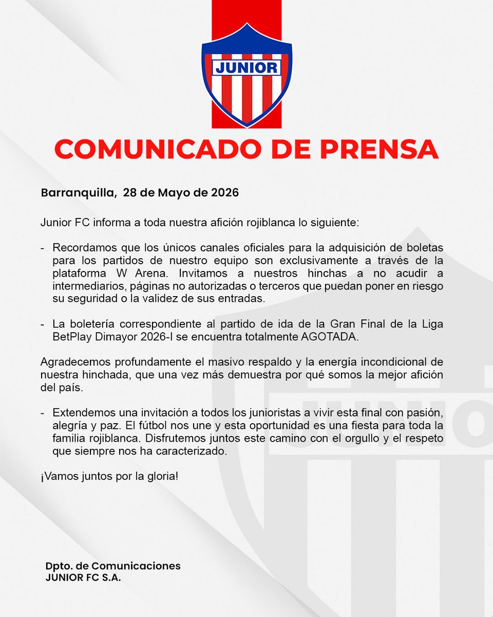 Junior FC tweet media