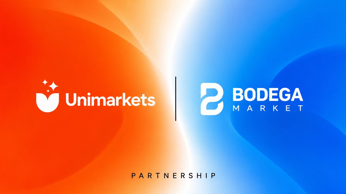unimarketsdotio's tweet photo. Big news for the UM community!

We've partnered with @BodegaCardano to level up global prediction markets.

Together, we're pushing the frontier on:
→ Liquidity access
→ Market intelligence
→ Cross-ecosystem interoperability

The future of prediction markets just got a lot more connected.