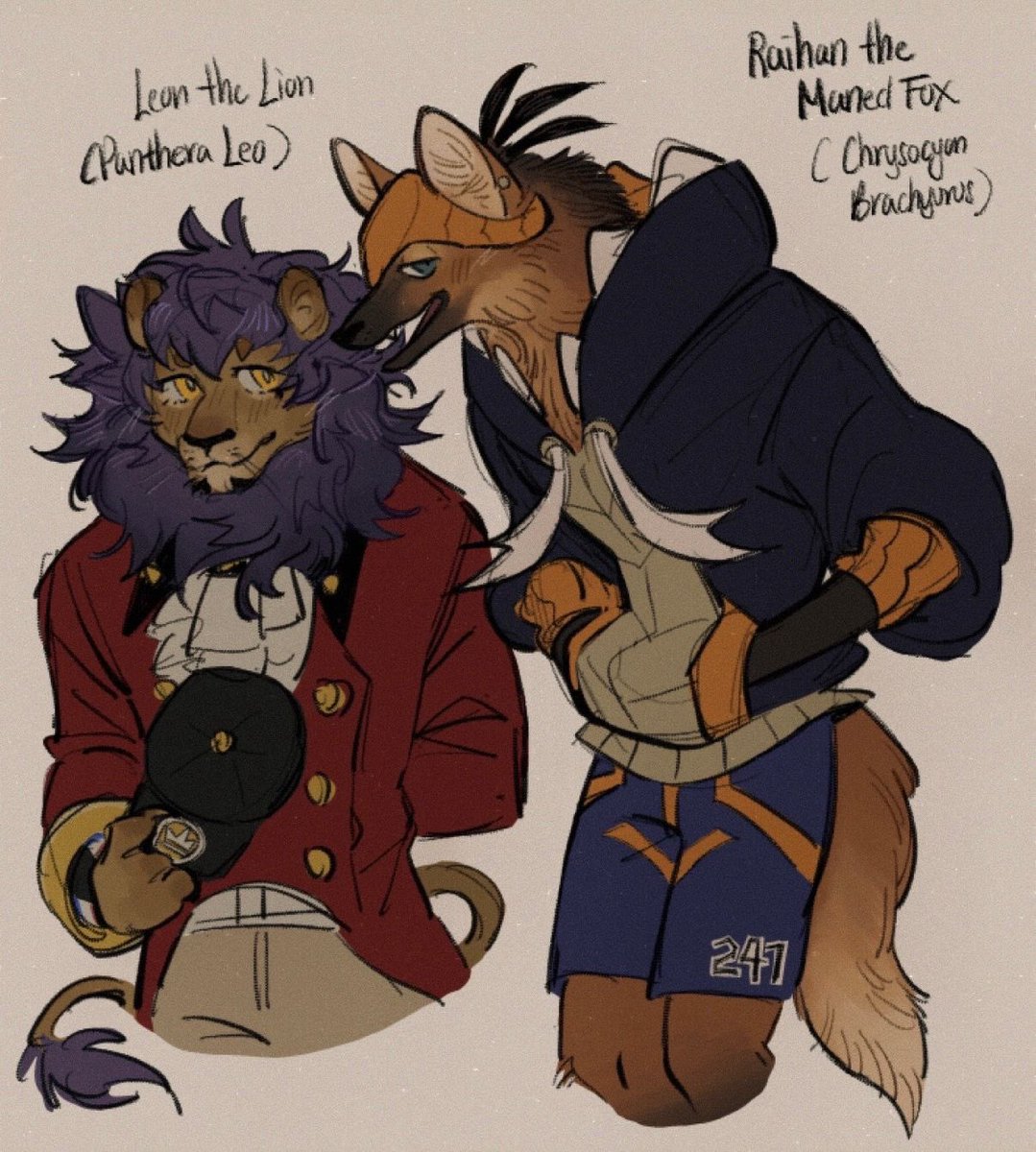 PURRESTEL's tweet photo. 🦁💜+🦊🧡 (dnkb)

I can’t stop thinking about how perfect a maned fox suits Raihan…

#Raileon #dnkb #pokemon #ダンキバ #raihan #leon #furry #pokemonswordandshield #fanart https://t.co/FN8AeMkxhN