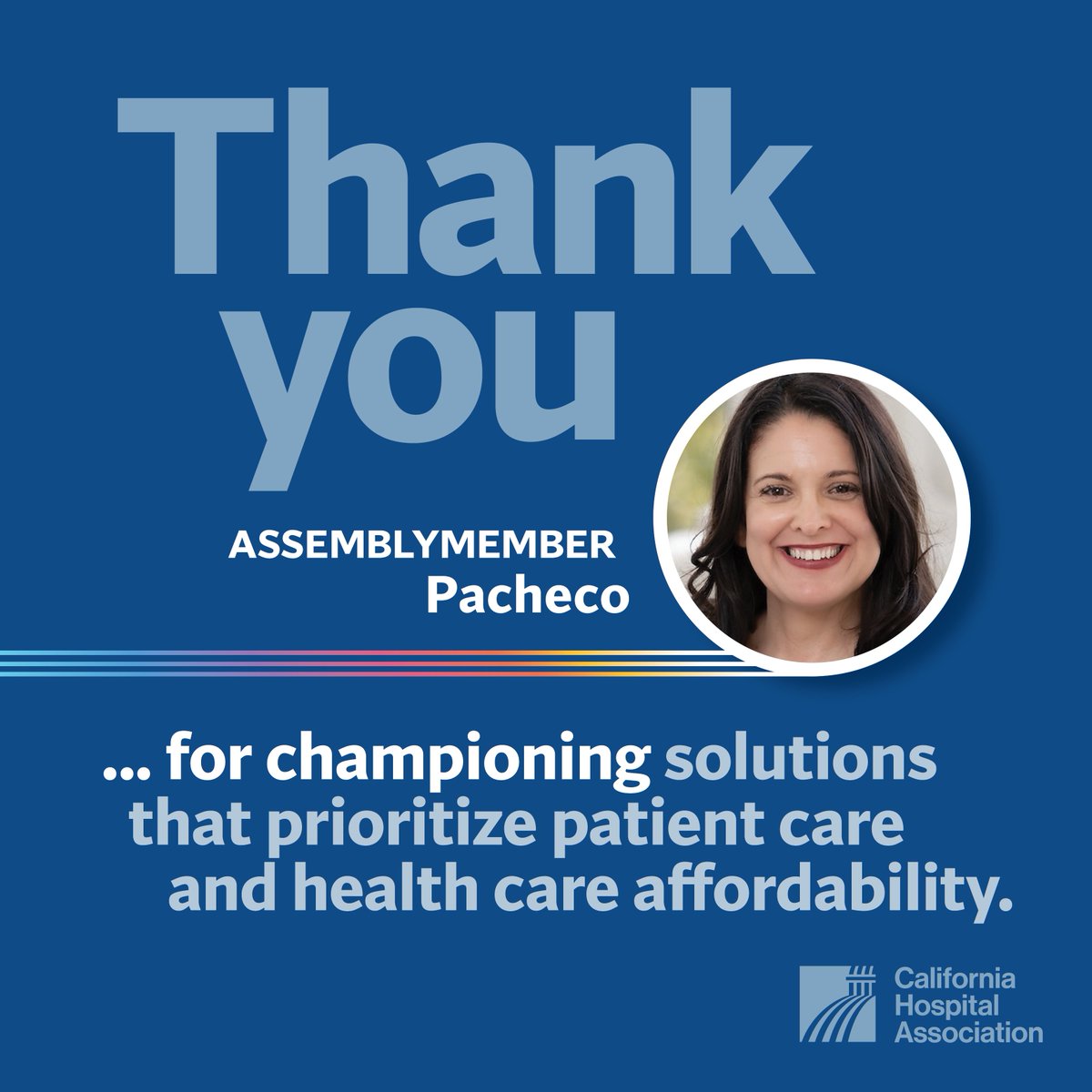 CalHospitals's tweet photo. Californians deserve a health care system that spends smarter &amp; prioritizes patients’ access to care — and AB 2353 is the first step to preserving the funds needed to support Californians’ well-being. Now, it’s closer to becoming law, thanks to @AsmPacheco. https://t.co/RYIJc3tbYk