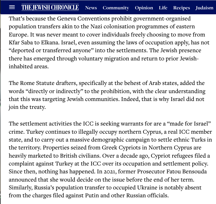 EVKontorovich's tweet photo. Devoid of successes and with no laurels to rest on, the ICC is doubling down on Israel. The Court is prepared to indict Israel for purported crimes for which no one has ever been convicted or even charged. My new piece w/ @russell_sl  in @JewishChron https://t.co/mNquTWbuAt https://t.co/zuQ6zY7RBU
