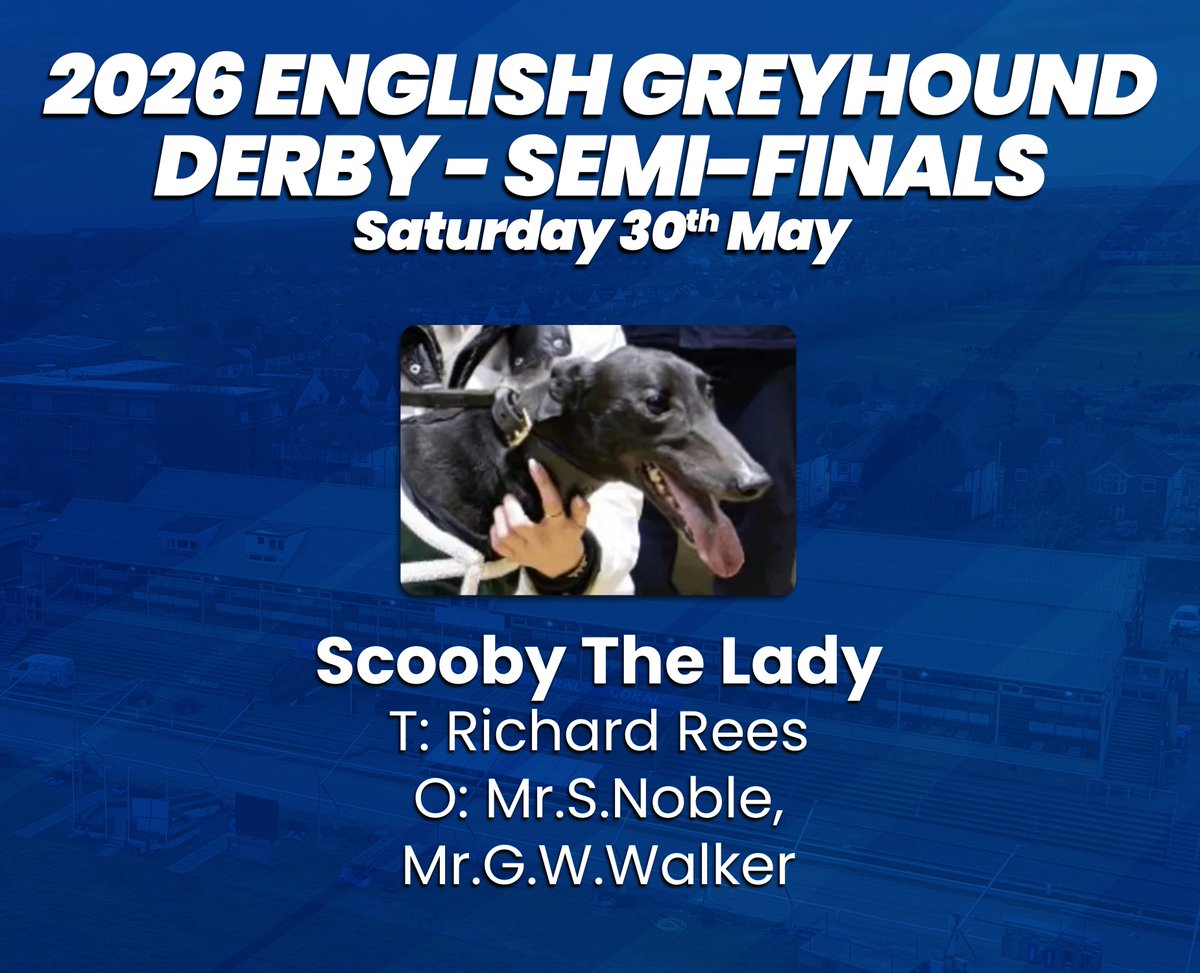 HoveGreyhounds's tweet photo. Best of luck to @reesgreyhound, Scooby The Lady and all connections in the Semi-Finals this evening! 

Everyone at Hove is rooting for you! 🤞 https://t.co/EYDQf824Gl