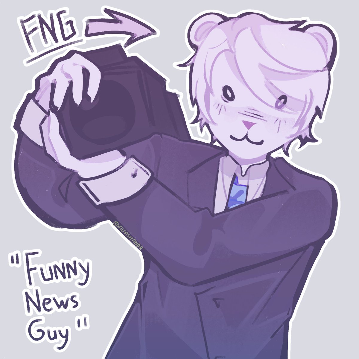 alsashandr's tweet photo. Funny News Guy!! :D 

#qsmp #qsmpfanart https://t.co/MkXeQKLYVi