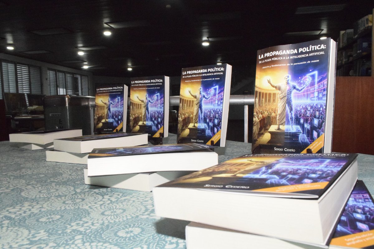 centrofaces's tweet photo. ¿Cómo evolucionó la persuasión de masas en la era tecnológica? Nuestro director ejecutivo, Luis Córdova, presentó La propaganda política: de la plaza pública a la inteligencia artificial, una brillante e indispensable obra de Sergio Cedeño.

#ComunicacionPolitica #IA #FACES https://t.co/bc0n2xorfu
