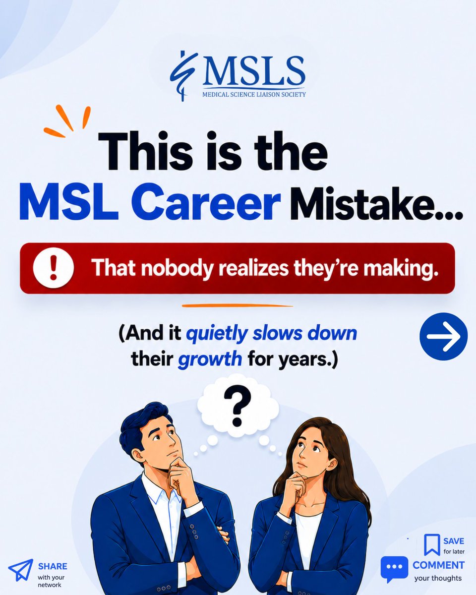 MSLSociety's tweet photo. Become an MSL Society Member and connect with a global community of MSLs and Medical Affairs professionals.

Join today: https://t.co/cFmczUHOzT

What has helped your MSL career grow the most? 👇
#MSL #MedicalAffairs #MedicalScienceLiaison #Pharma #Biotech #CareerGrowth https://t.co/hwWxKvOf30