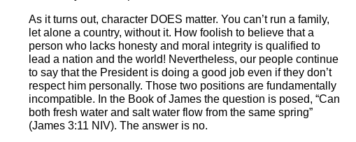 JosiahHawthorne's tweet photo. "Why aren’t parents more concerned about what their children are hearing about the President’s behavior? Are moms and dads not embarrassed by what is occurring? What have we taught our boys about respecting women? What have our little girls learned about men?"

James Dobson, 1998 https://t.co/PWWrJqLX39