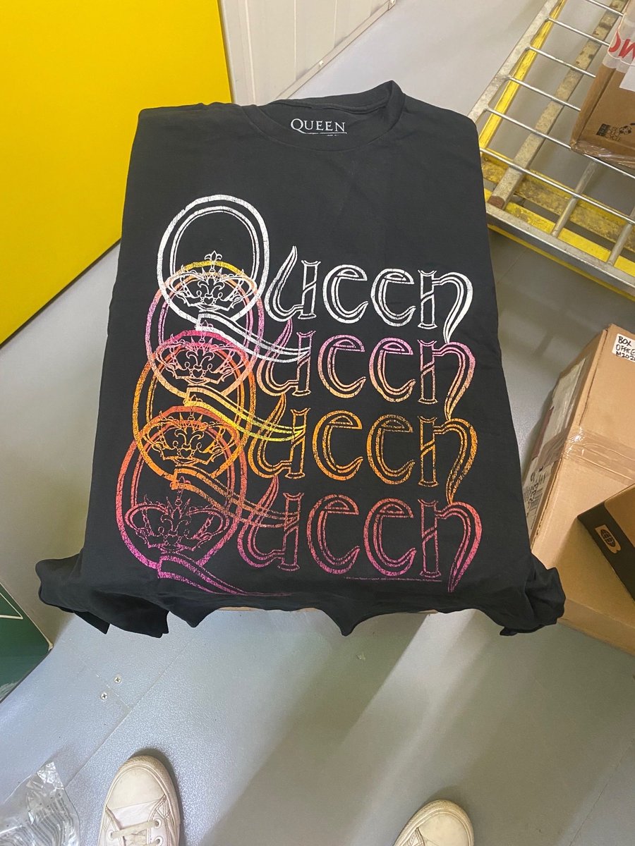 The_MPT's tweet photo. An afternoon of 'picking and packing' for The Official Freddie Mercury 80th Birthday Party Merch and Tombola Stalls can make your eyes go funny...
￼
(White trainers not included) 🤪 https://t.co/qOQoQabYbT