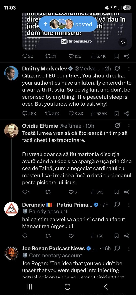 MetaNumerology's tweet photo. @ingerisidemoni Ce părere ai despre postarea lui Medvedev? Am observat că a fost publicată la exact 5 ore după postarea ta. https://t.co/Ktvxc9ecZ3