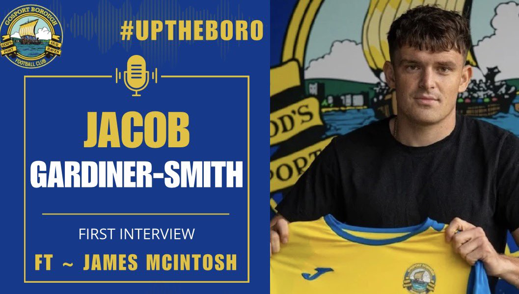 GosportBFC's tweet photo. 🗣️ 𝗝𝗮𝗰𝗼𝗯 𝗚𝗮𝗿𝗱𝗶𝗻𝗲𝗿-𝗦𝗺𝗶𝘁𝗵’𝘀 𝗳𝗶𝗿𝘀𝘁 𝗚𝗼𝘀𝗽𝗼𝗿𝘁 𝗶𝗻𝘁𝗲𝗿𝘃𝗶𝗲𝘄.

@JamesMcIntoshTV speaks to new player @Jacobgs1 in his first interview.

📺 Watch here: https://t.co/NqFmUlRSNy
🎥 | @japplebymedia 

#UTB https://t.co/PCIWmmCUQJ