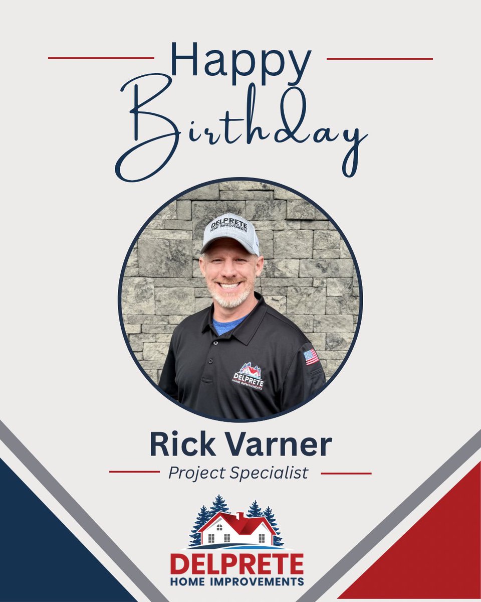 DelPreteHI's tweet photo. 🎉 Happy Birthday to our Project Specialist, Rick Varner! 🎉 Rick is often the first friendly face our customers meet, bringing knowledge, professionalism, and genuine care to every interaction. Thanks for all you do, Rick — hope you have an amazing birthday! 🎂🏡💙 https://t.co/cJEa2tdieD