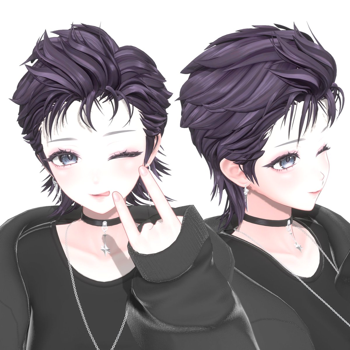 Neogools's tweet photo. 「Man_Shorts_Hair」のセットアップが終わって、今商品ページを作っています！ 思ったより女の子キャラクターにも似合っていたので、何人か対応させてみました。
【対応アバタ―一覧】

男性（6体）： alue, baku, komano, kanata, hanka, nakiya

女性（3体）： milltina, misaki, lumina

計9体に対応しています！ まもなく販売開始予定ですので、オープンしたらまたお知らせしますね〜！✨

#3dcg