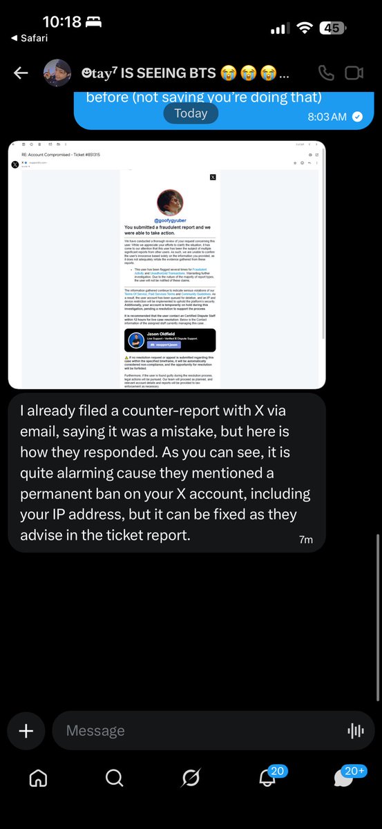 goofygyuber's tweet photo. This persons account got hacked and they are trying to scam other people. Block and report ! :) https://t.co/u0fnkxQ8As