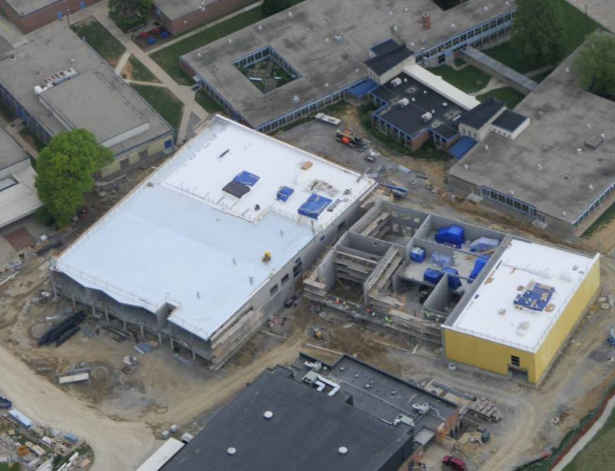 OHFacilities's tweet photo. Here is an update from Hamilton County, where @Finneytownlocal is getting a new middle-high school. This 72,236-square-foot school, which will house more than 400 students in grades 7-12 is scheduled to be completed in December. https://t.co/SiolFFXbNj