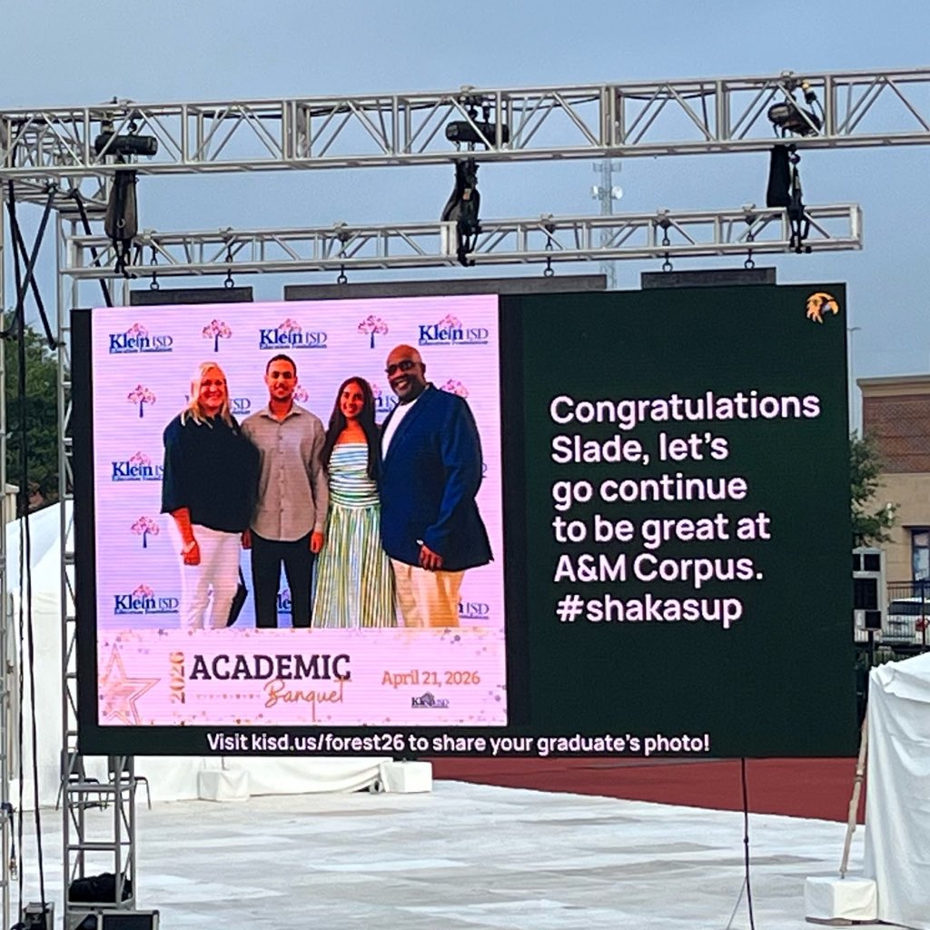 RyleighCub's tweet photo. So happy to congratulate my older brother, Slade, on not only his high school graduation, but also earning his associate’s degree from Lone Star College. Texas A&amp;M Corpus Christi, y’all got a good one! So proud! https://t.co/Pphx8i0zSK