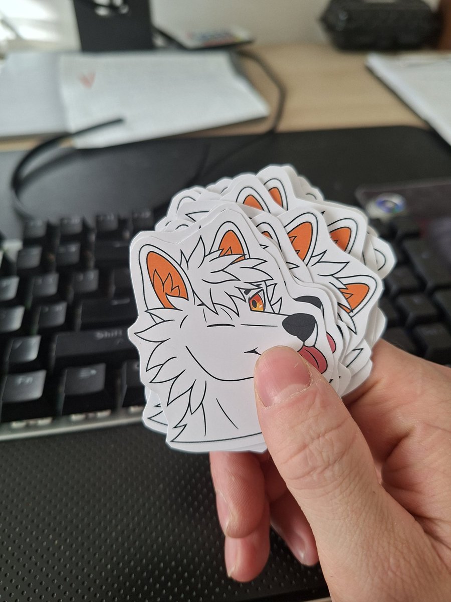 granat155's tweet photo. I made furry stickers featuring my Fursona and I’ll be handing them out at WFW26 :3 See you soon
 #furry #furryfandom #wfw #wfw26 #fursona #stickers https://t.co/8xTgY1jnOd