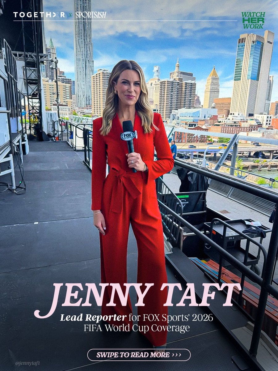 togethxr's tweet photo. From the field to the studio, @JennyTaft turned her love for sports into a career on some of the biggest stages in broadcasting π€β¨Β
Welcome to #WatchHerWork β a weekly series from @togethxr x @thesportsish spotlighting the women working behind the scenes in sports. New spotlight every Friday β¨π
