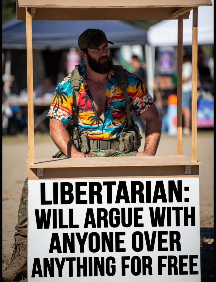 DeTocqueville14's tweet photo. If libertarians had a booth at the fair: https://t.co/8AqqP7UTF8