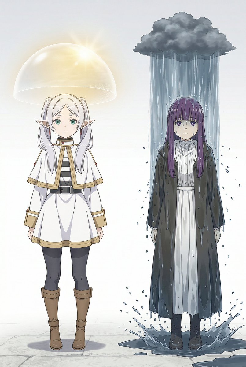 フェルン ,フリーレン 「雨よけの魔法」|pico wanのイラスト
