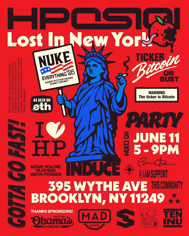 HPOS10Ireturns's tweet photo. THURDAY JUNE 11th 5-9PM EST

$BITCOIN is back in the🗽Big Apple (NYC)🍎

An of beers🍺🍺, elixirs🧪🧪🧪, and immersive music 🎛️🎛️🔊🔊 in an intimate, curated sound environment.

Music Selections by the Egregor Soundsystem

Come early stay late!

RSVP BELOW⬇️⬇️⬇️ https://t.co/iqEvoa0RAf