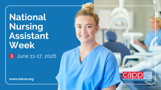 MICRAworks's tweet photo. During National Nursing Assistant Week, we thank the nursing assistants across our coalition who provide essential hands-on care and support to patients. Their compassion and dedication help strengthen care teams and improve the patient experience across California. https://t.co/ouRdSGMME8