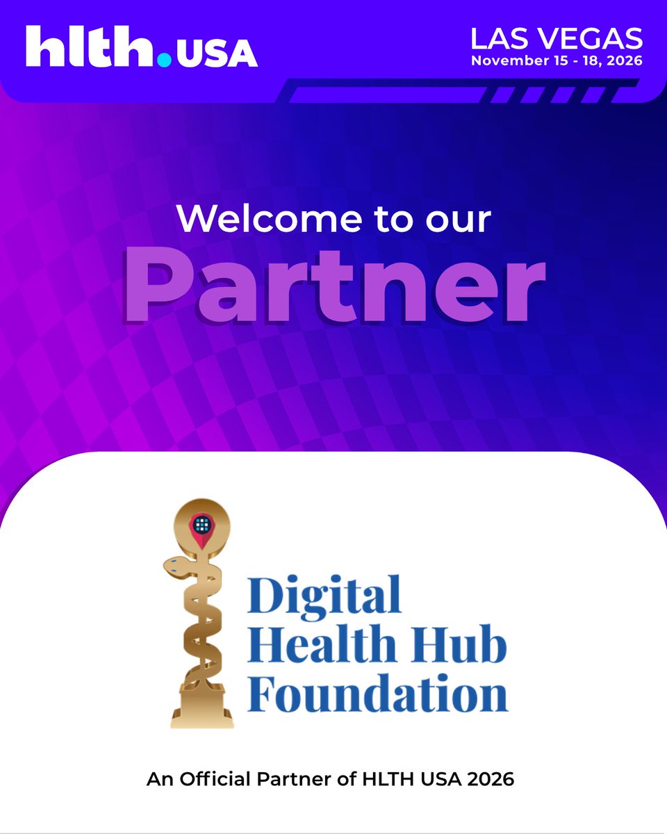 HLTHEVENT's tweet photo. Please join us in welcoming @DigiHlthHubFdn as an Official Partner of #HLTHUSA 2026! 🤝

🏆 Submissions for the 8th Annual 2026 Digital Health Awards open on Monday, June 1!

👉 Learn more about the awards: https://t.co/fogtC896KZ https://t.co/jt0TkabWPF