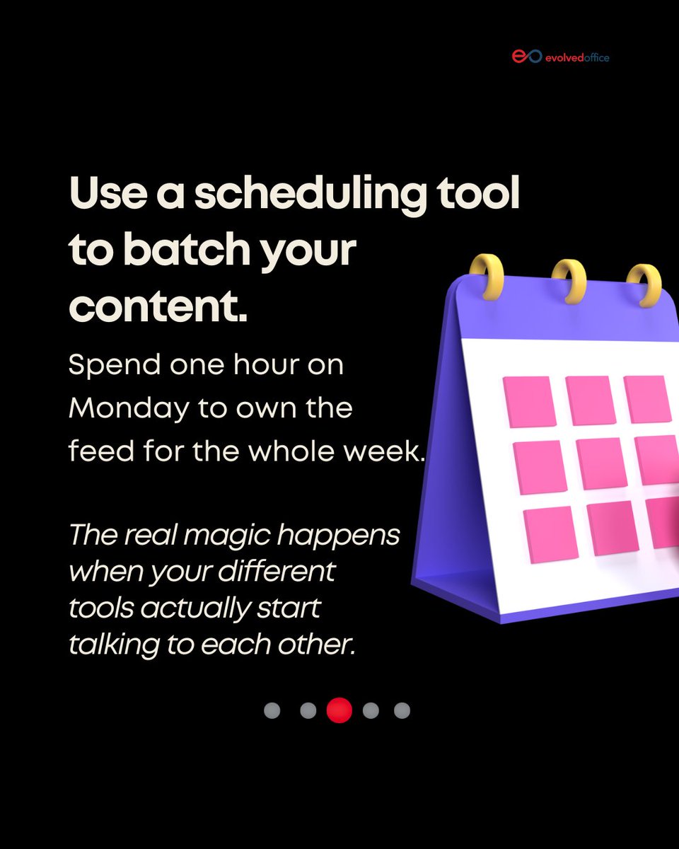 EvolvedOfficeUS's tweet photo. Why are you still manually posting to social media and sending individual follow-up emails?

Marketing automation isn't about removing the human touch. It's about making sure the human touch happens at scale, without burning out your team. https://t.co/79lZEJUC4J