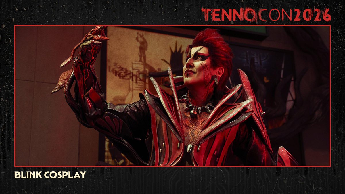 PlayWarframe's tweet photo. Last year's Cosplay Contest Winner returns to #TennoCon 2026 as a guest!

You can look forward to Blink Cosplay bringing Roathe's devilish glory to life and judging this year's Cosplay Contest as well. Learn more: https://t.co/gPzVg0VlQY https://t.co/cClK9Nq5tI