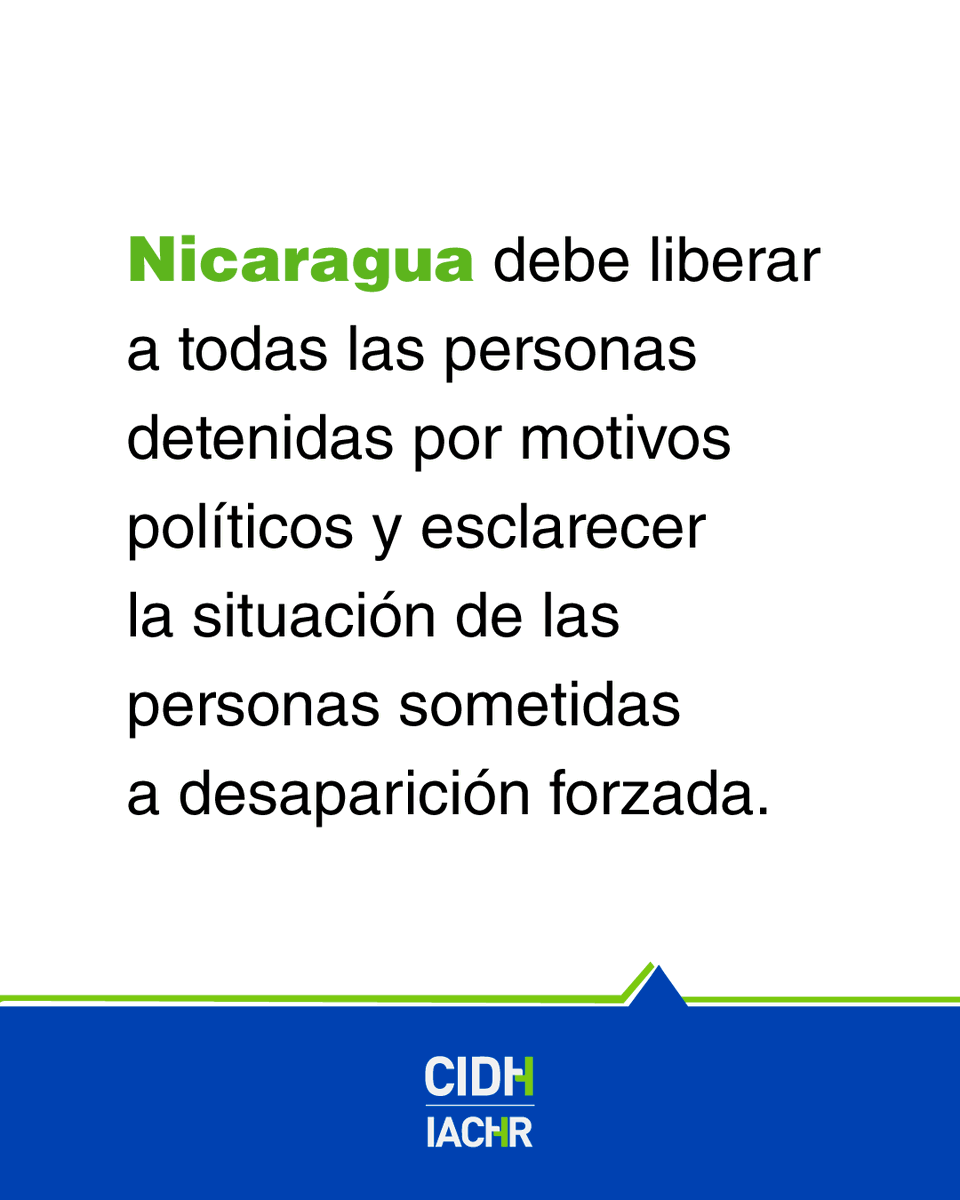 CIDH's tweet photo. #Nicaragua: #CIDH insta a Nicaragua a liberar de inmediato a Brooklyn Rivera, diputado de la Asamblea Nacional, líder indígena Miskitu y presidente de YATAMA, y a garantizar sus derechos a la vida e integridad personal. Asimismo, expresa preocupación por imágenes dadas a conocer por el régimen nicaragüense que lo muestran en grave estado de salud. Se requiere prueba de vida verificable.

Brooklyn Rivera se encontraba en situación de desaparición forzada desde su detención en septiembre de 2023, es beneficiario de medidas cautelares de la Comisión y provisionales de la Corte IDH.