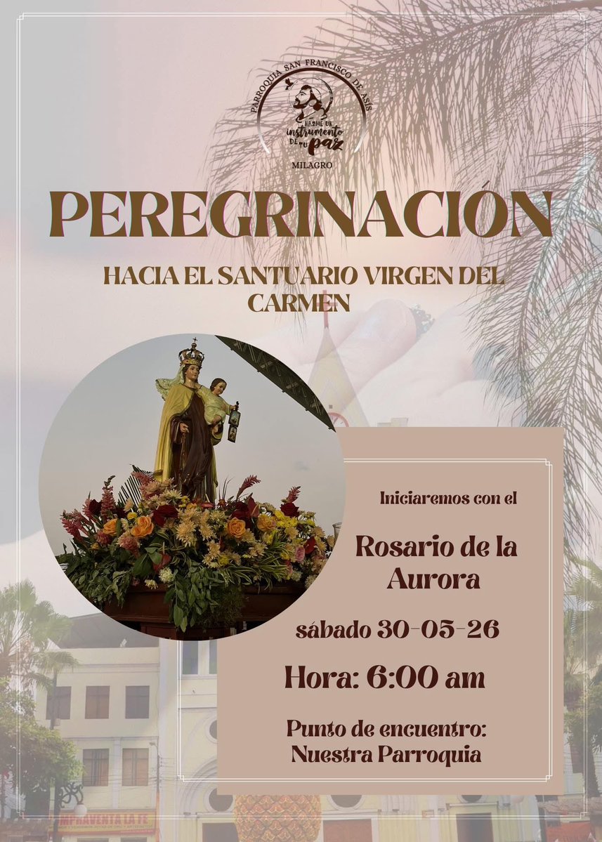 InstrumentDPaz's tweet photo. PEREGRINACIÓN MARIANA
AL SANTUARIO NUESTRA SEÑORA VIRGEN DEL CARMEN. #Milagro. https://t.co/jlxyMZdF7j
