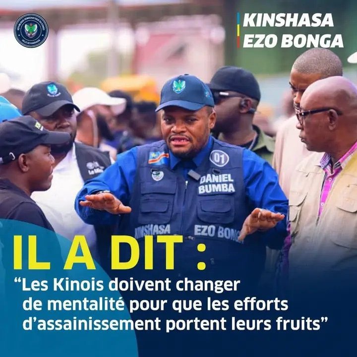 FBitota21231's tweet photo. #Rdc,Le Gouverneur @daniel_bumba_01 rappelle une vérité essentielle : l’assainissement de Kinshasa est une responsabilité collective. Avec discipline, civisme et engagement citoyen, notre capitale peut réellement changer. 🇨🇩
#KinshasaEzoBonga @GouvernoratK @Presidence_RDC https://t.co/iAZR22gO8K