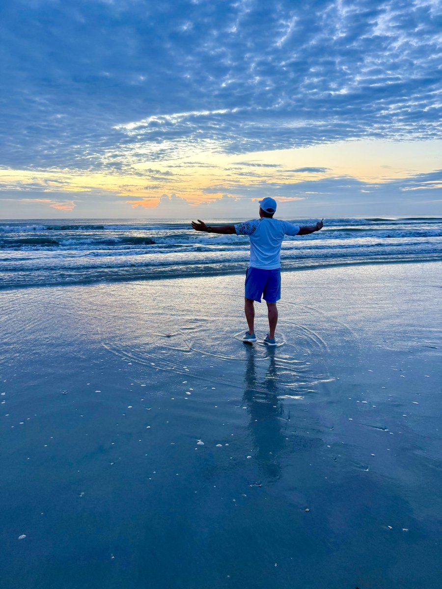 CISOmd's tweet photo. What PTO looks like!
No agenda. No notifications. 
Just the sun coming up over the water and nowhere to be. Recharge isn’t a luxury — it’s a strategy. LRL #togetherness #beachlife #NSB https://t.co/GNDnppQ6ym