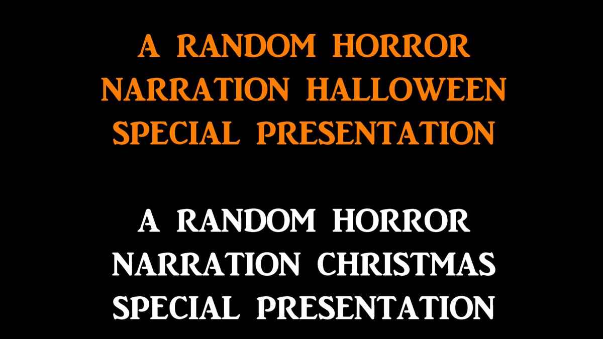 RandomHorror's tweet photo. A Random Horror Narration Special Presentation will return later this year for its seasonal specials. https://t.co/iRGnWzOFod