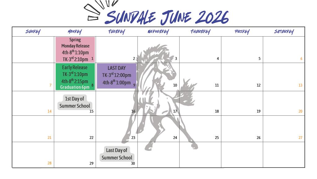 SundaleUesd's tweet photo. Remember, we added a day Tuesday June 9th to make-up for 1  foggy day cancellation

Recuerden que hemos añadido un día escolar el Martes 9 de Junio para recuperar una clase canceladas debido a la niebla. https://t.co/2mKVI1ojWP