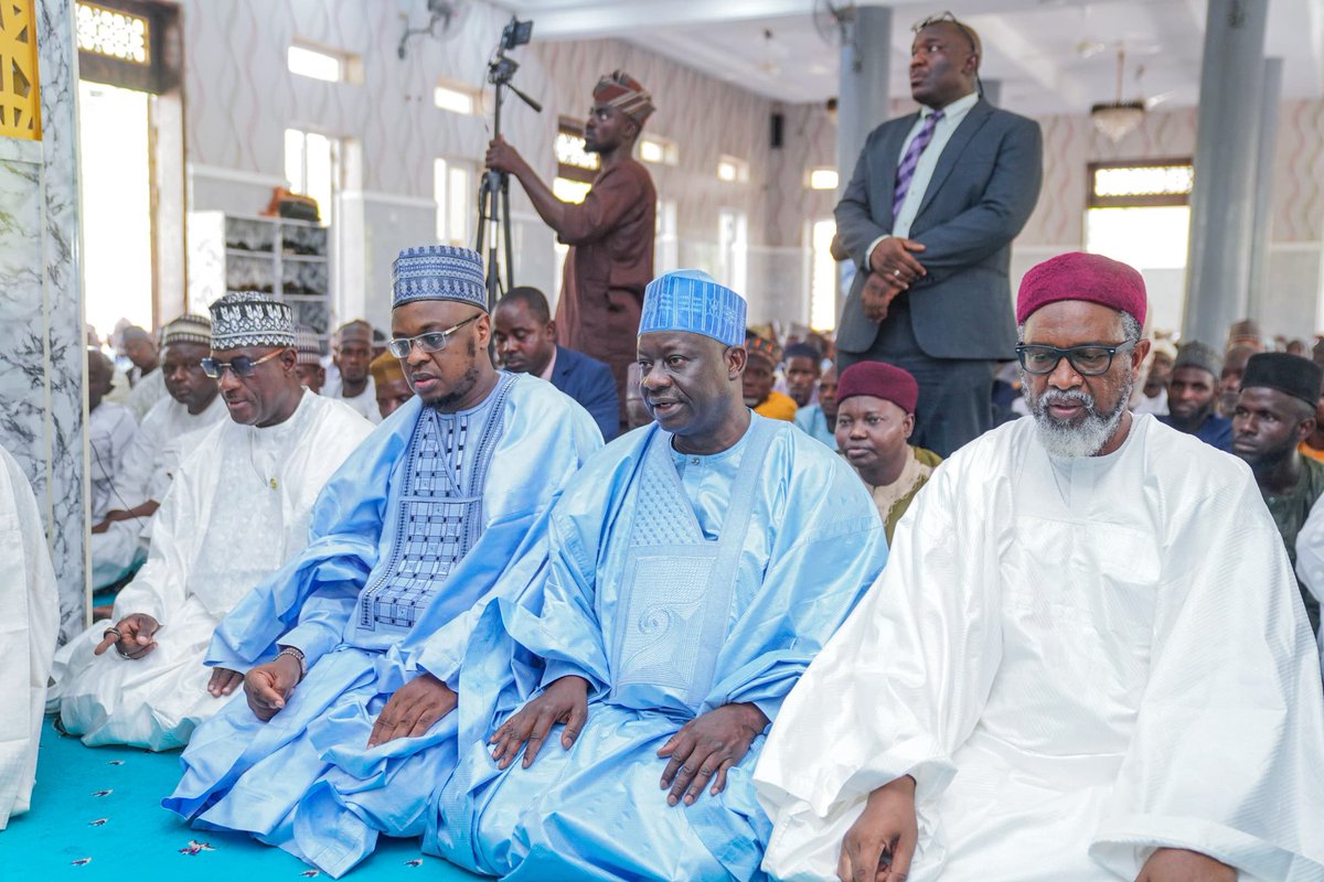 PantamiFound's tweet photo. Earlier today, prominent personalities including His Excellency Senator Dr. Ibrahim Hassan Dankwambo, OON; @ProfIsaPantami; Alhaji Hussaini Ganga, retired Controller of Customs and Dan Amar Din Gombe; and Dr. Abubakar Saidu, former CMD of the Federal Teaching Hospital, Gombe, observed the Jumu’ah prayer in Gombe.

In his khutbah, the Imam emphasised the importance of controlling one’s utterances, speaking only when necessary, and understanding the wisdom in silence.