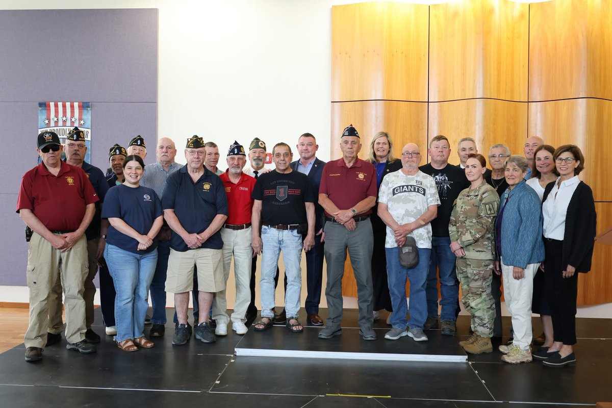 MCCoyCountyExec's tweet photo. I’m proud to partner with the Albany County Legislature to support our Veterans in two ways: by awarding $150,000 in grants to 12 local VFW and American Legion posts that help Veterans transition and stay connected, and by unveiling 14 new recognition banners that honor the service and sacrifice of local Veterans across Albany County. Both efforts reflect our ongoing commitment to stand with those who served, not just in words, but through real support and lasting recognition.

@AlbanyNYLeg
