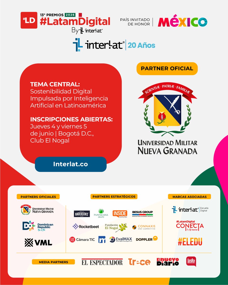 13º Premios #LatamDigital 2026 By Interlat tweet media